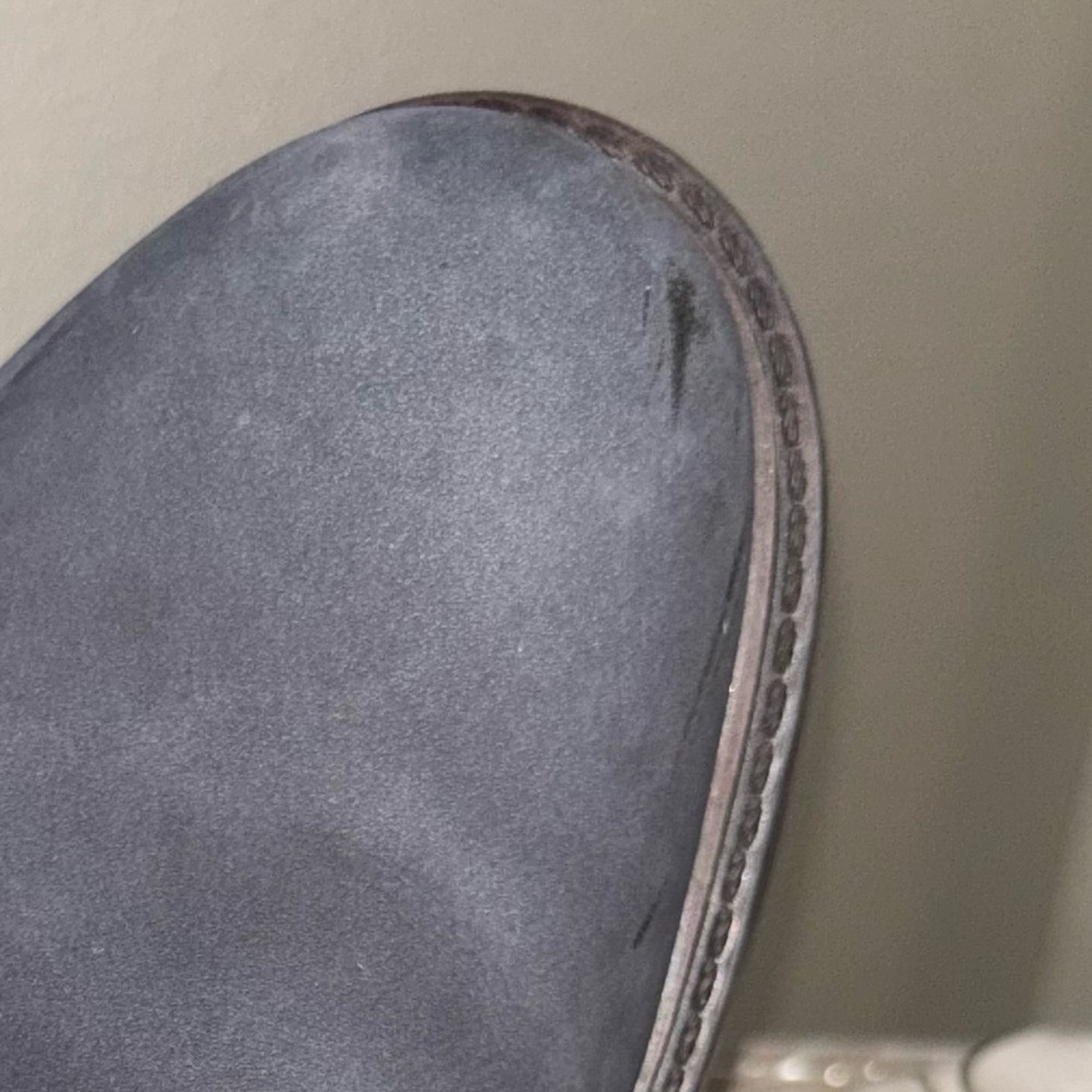 Johnston Murphy Navy Suede Leather Saddle Oxford Mens Dress Shoe Size 11M - Picture 2 of 9